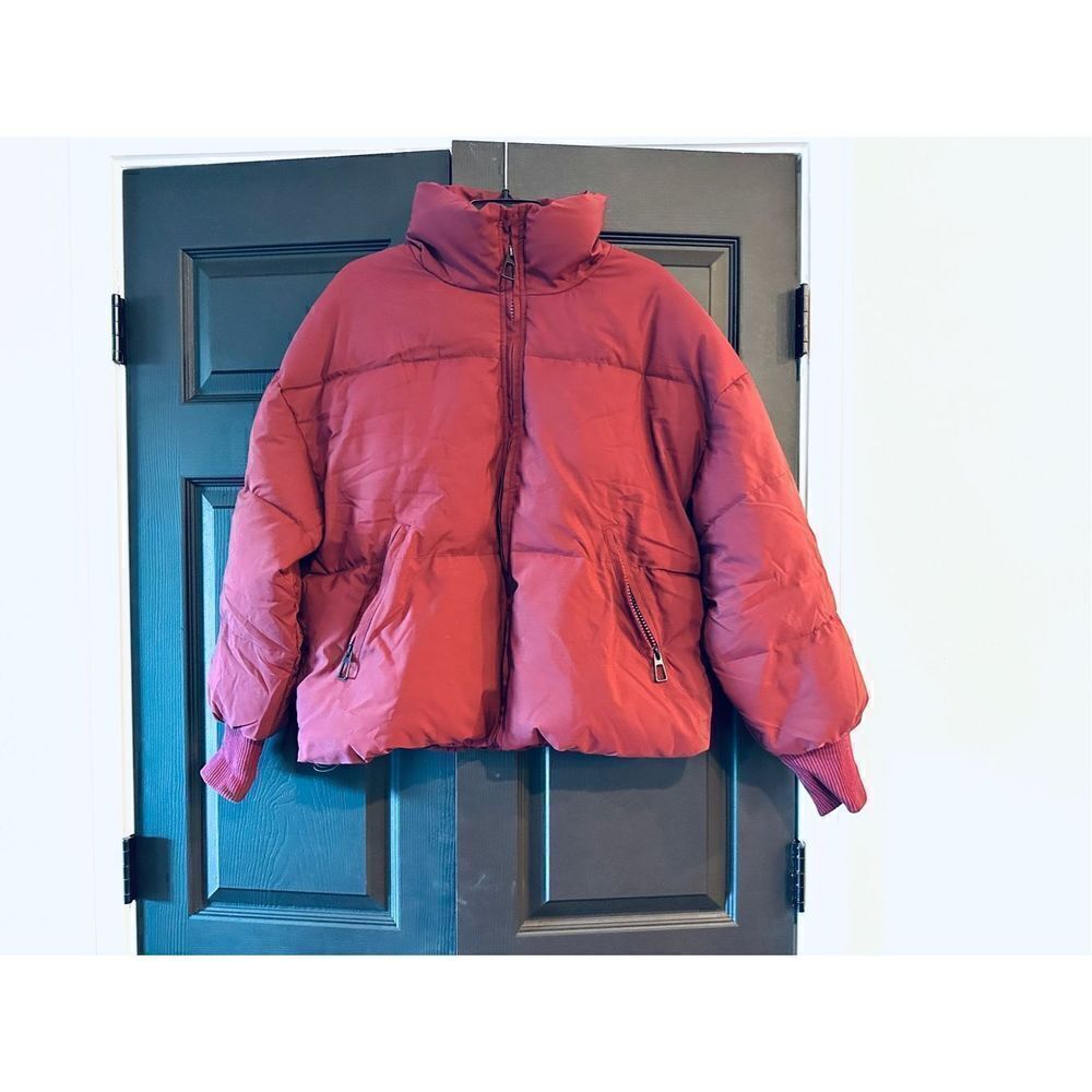 MEROKEETY Women's Winter Long Sleeve Zip Puffer Jacket